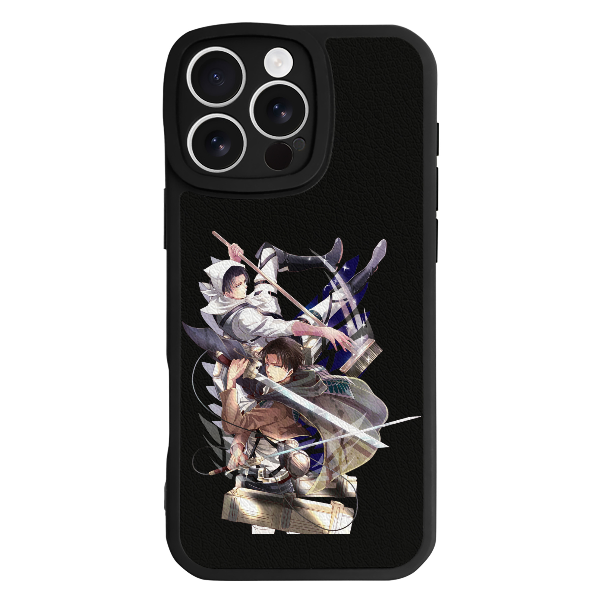 （画像用） 進撃の巨人 リヴァイ·アッカーマン Attack on Titan Levi Ackerman 【iPhone 16シリーズ対応】シリコンスマホケース（レザー調） 材質：シリコン